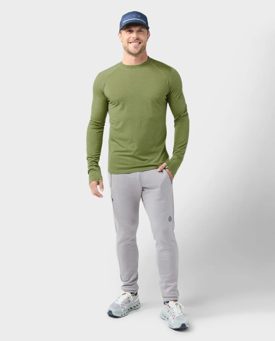 Men's Basis PeakWool Lightweight Crew LS - Image 16