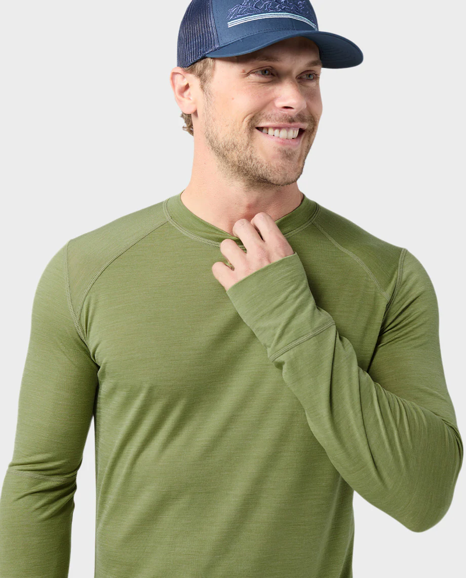 Men's Basis PeakWool Lightweight Crew LS - Image 17