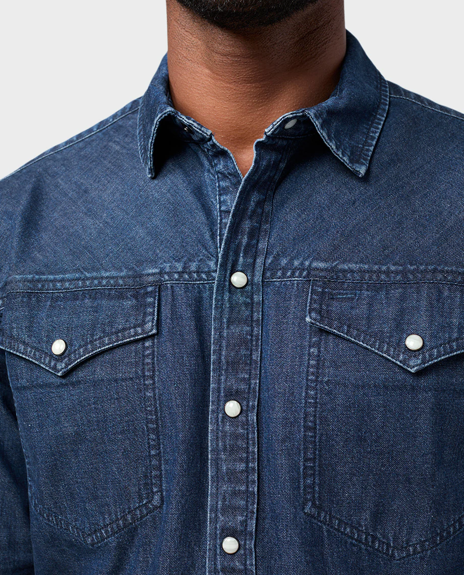 Men's Slipstone Japanese Denim Shirt - Image 7