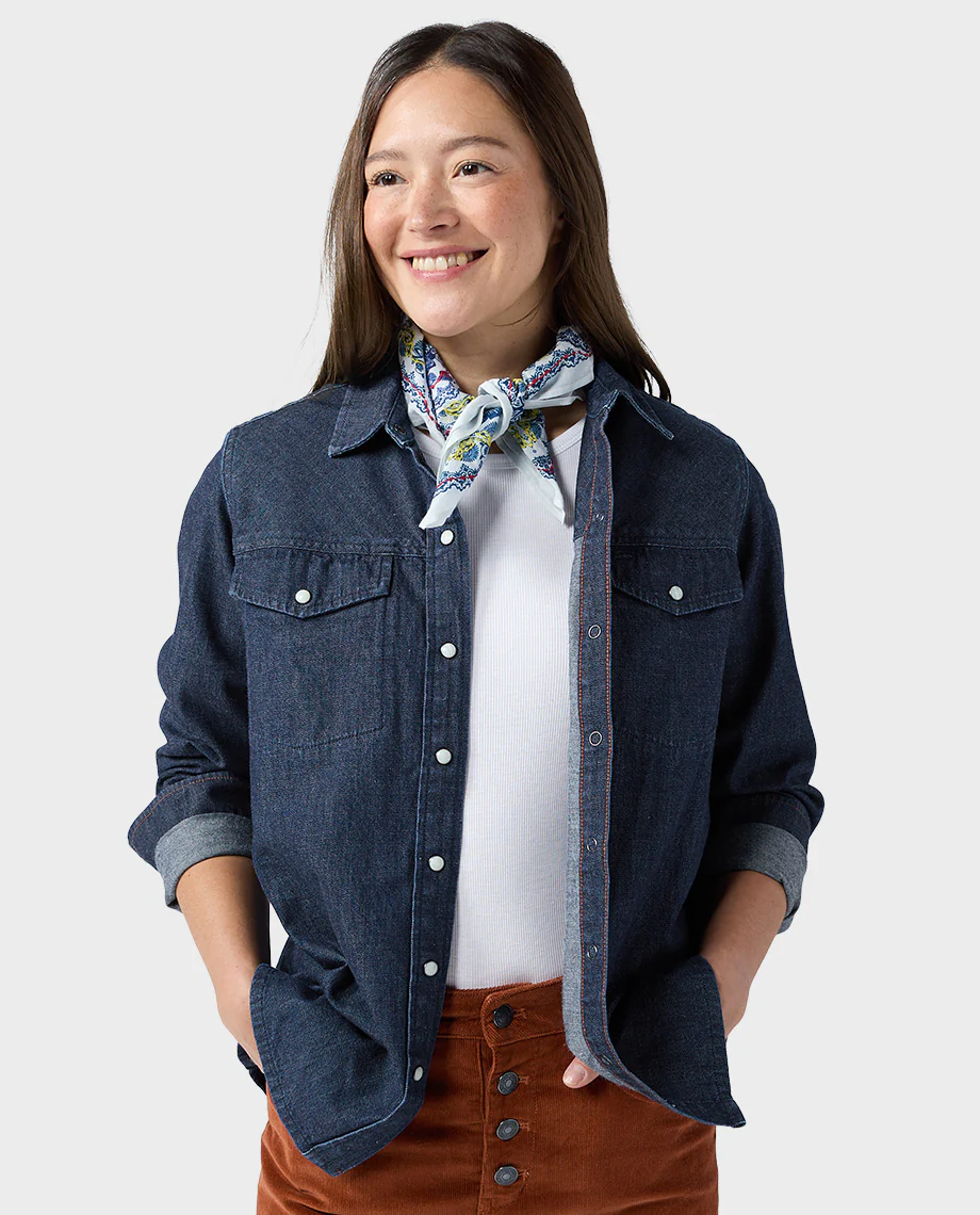 Women's Slipstone Japanese Denim Shirt - Image 12