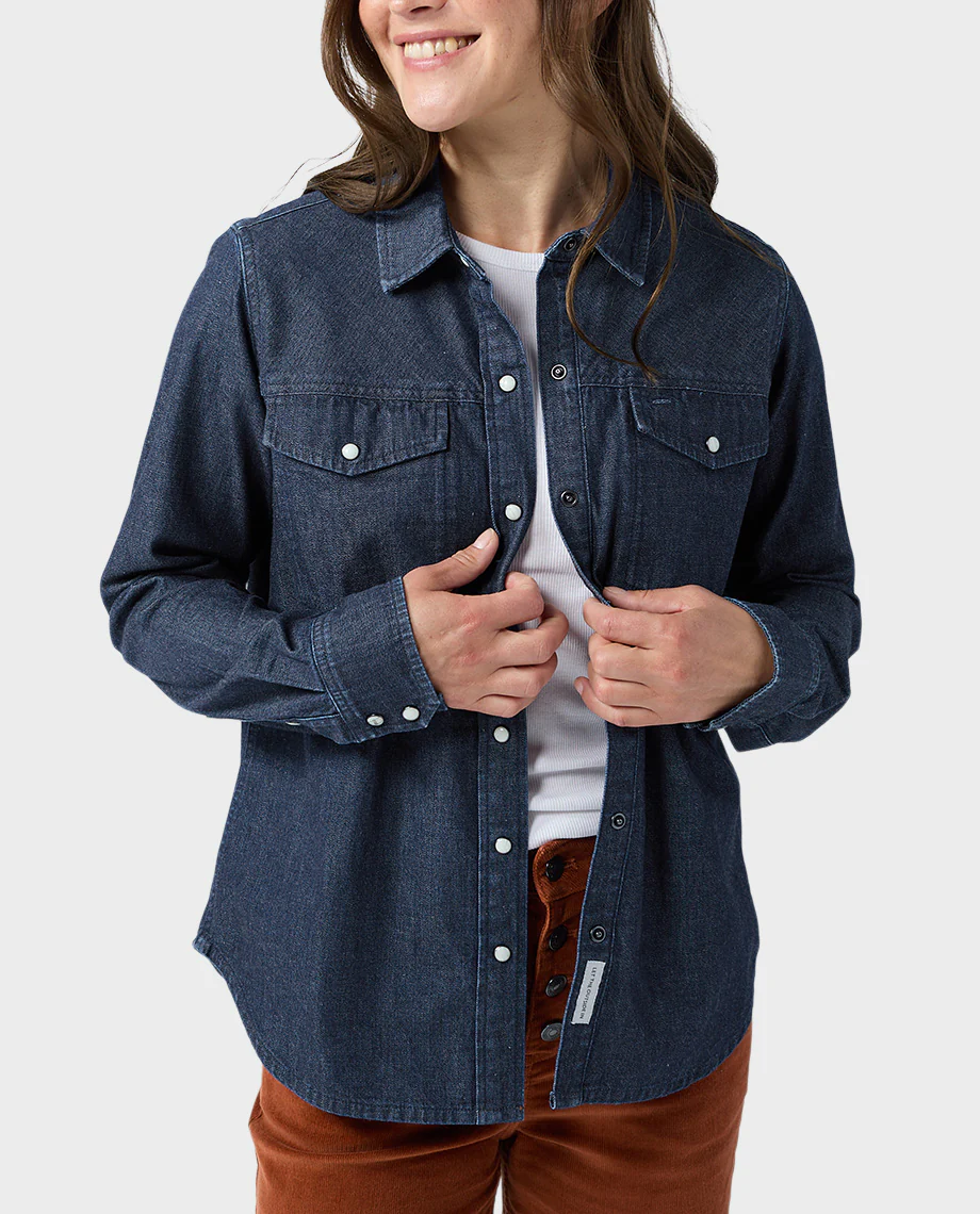 Women's Slipstone Japanese Denim Shirt - Image 17